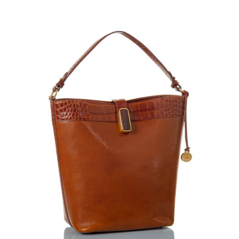 Women's Brahmin Shira Bucket Bags Butterscotch Laurence | VVYV9834