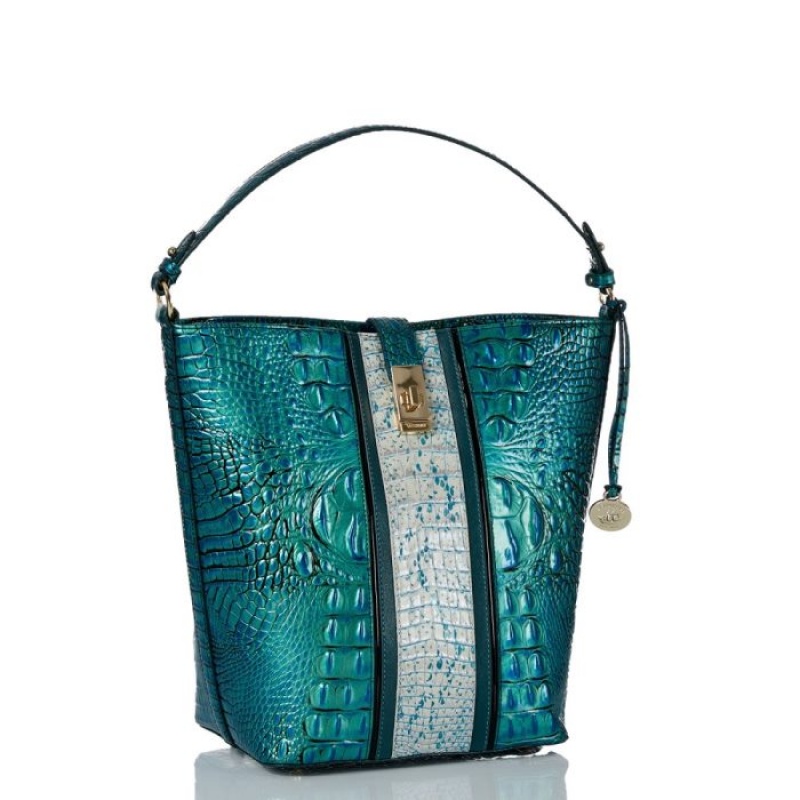 Women's Brahmin Shira Bucket Bags Peacock | EDWN9040