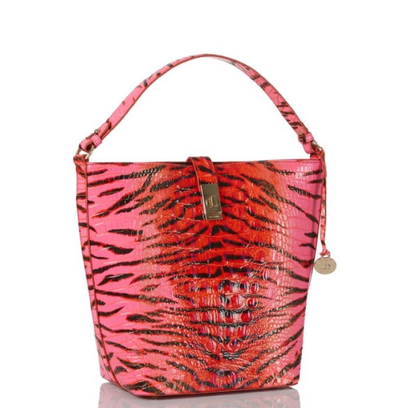 Women's Brahmin Shira Bucket Bags Pink | FGJC9472