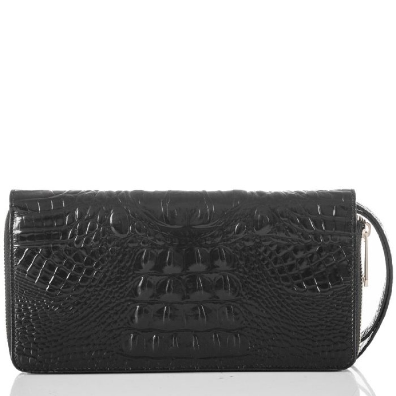 Women's Brahmin Skyler Wallets Black | NMFN1568