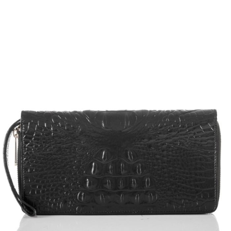 Women\'s Brahmin Skyler Wallets Black | NMFN1568