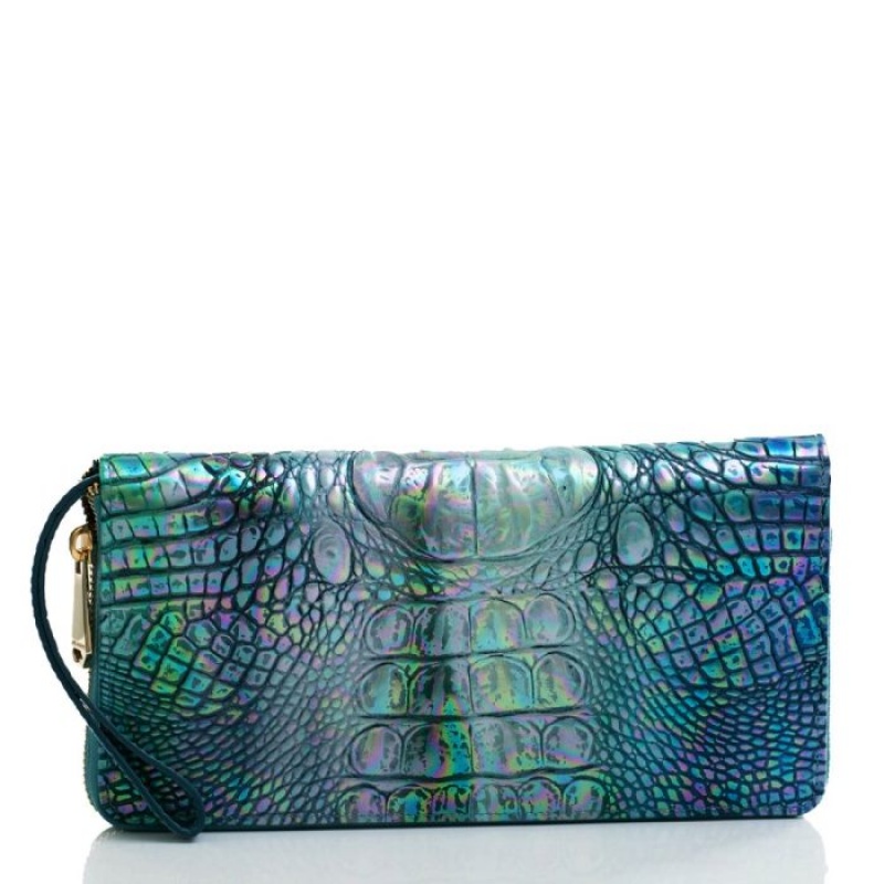 Women's Brahmin Skyler Wallets Blue | ODTI1070