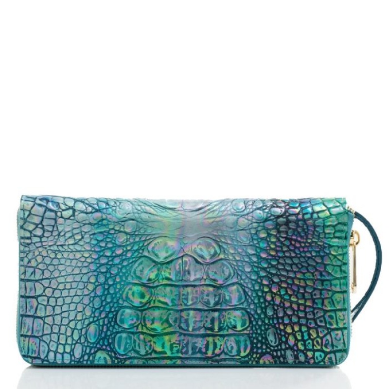 Women's Brahmin Skyler Wallets Blue | ODTI1070