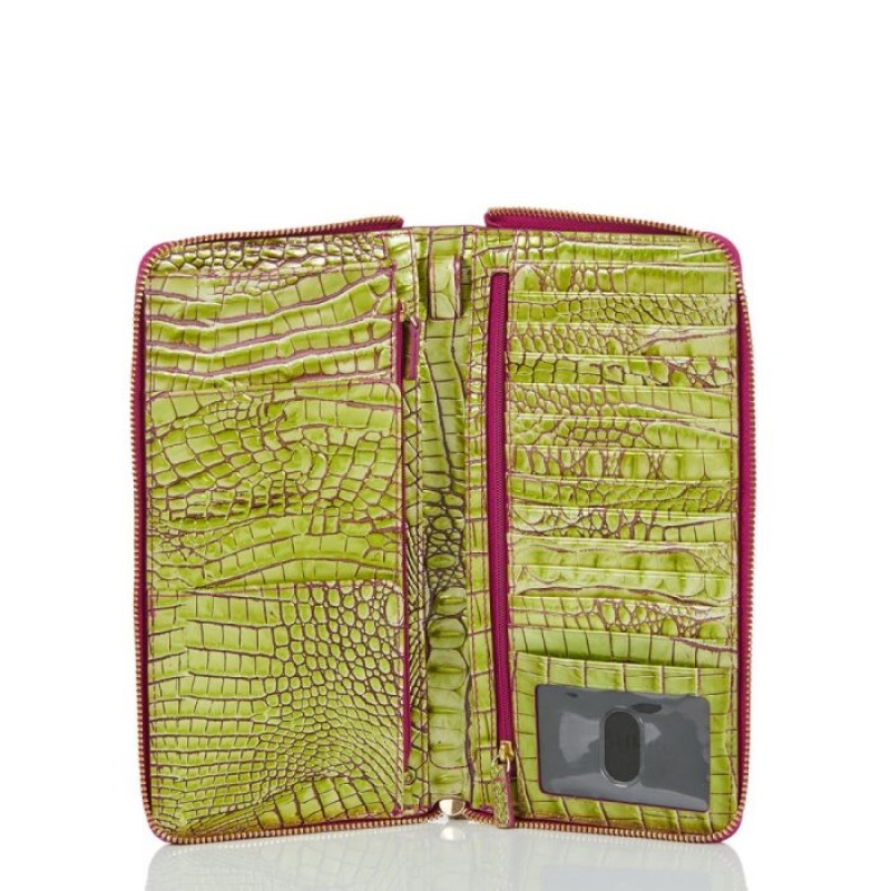 Women's Brahmin Skyler Wallets Limeade Ombre Melbourne | HPNS0880