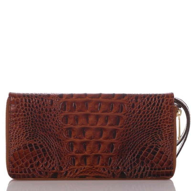 Women's Brahmin Skyler Wallets Pecan Melbourne | FZPK0107