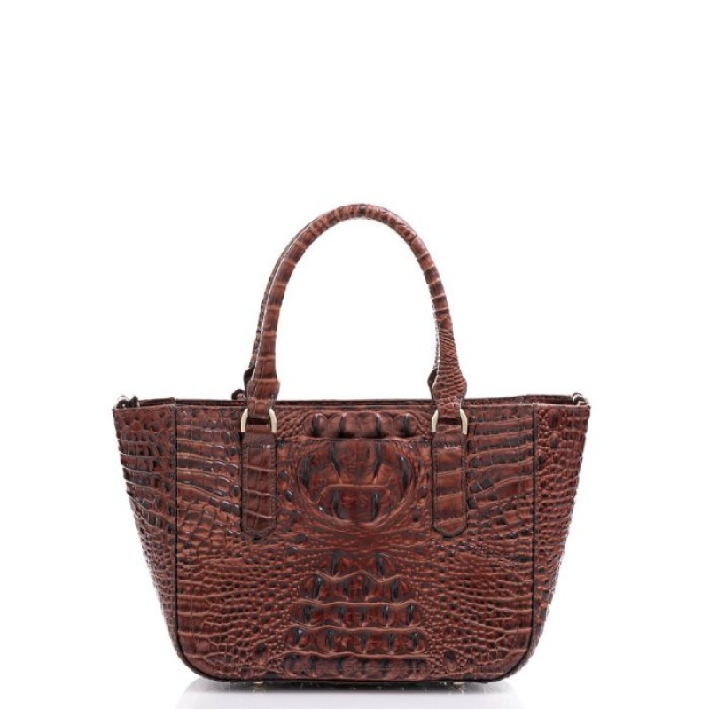 Women's Brahmin Small Ashlee Satchel Bags Pecan Melbourne | GXWA0428