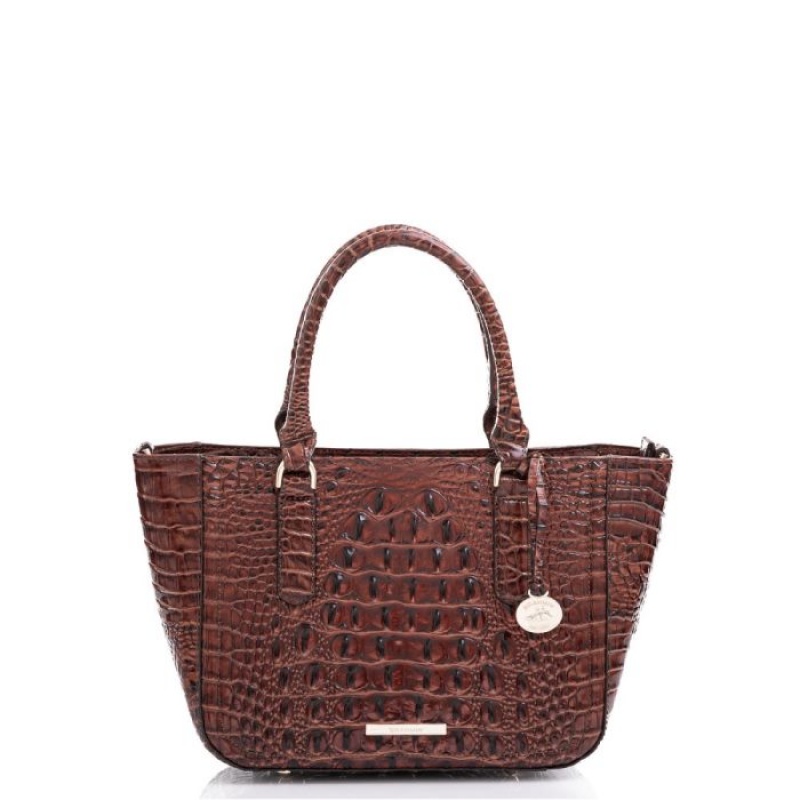 Women\'s Brahmin Small Ashlee Satchel Bags Pecan Melbourne | GXWA0428