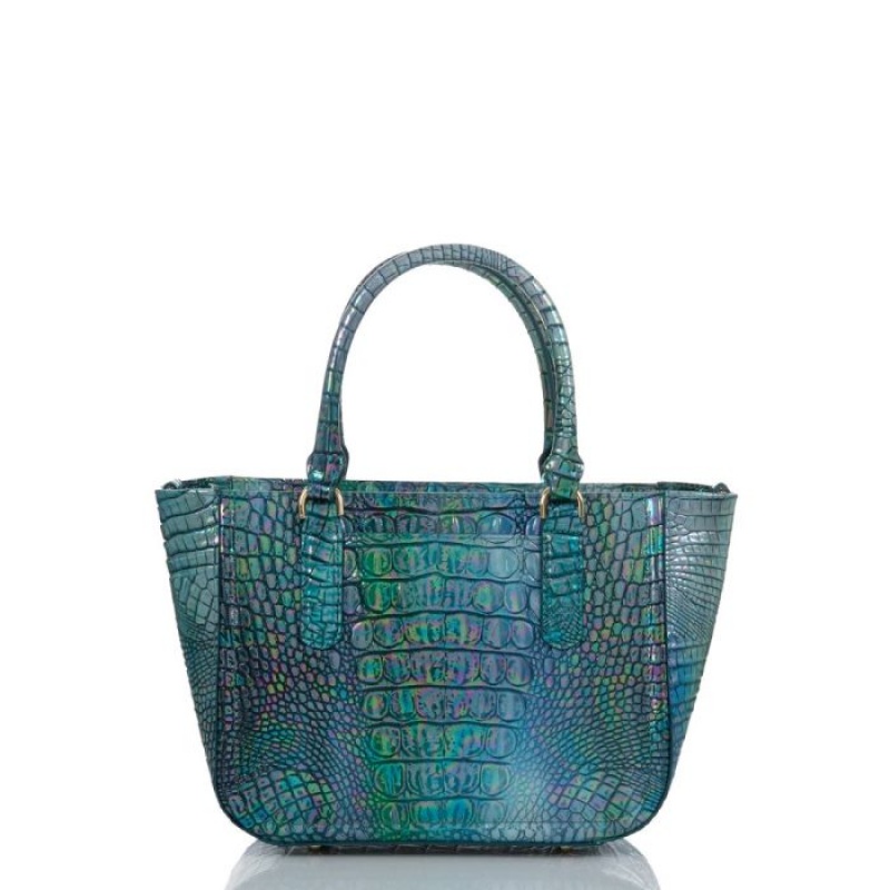 Women's Brahmin Small Ashlee Satchel Bags Blue | QZZM6602