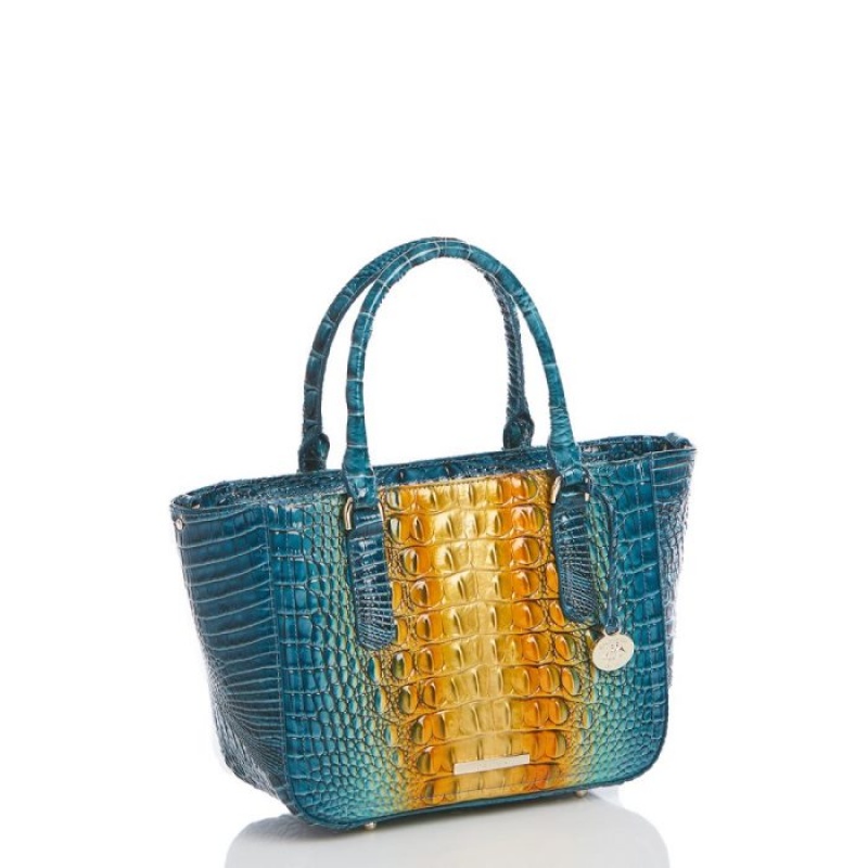 Women's Brahmin Small Ashlee Satchel Bags Bermuda Ombre Melbourne | CZGD1442