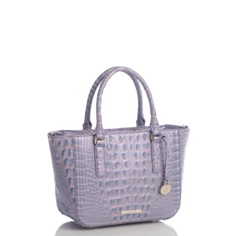 Women's Brahmin Small Ashlee Satchel Bags Purple | NNIV8393