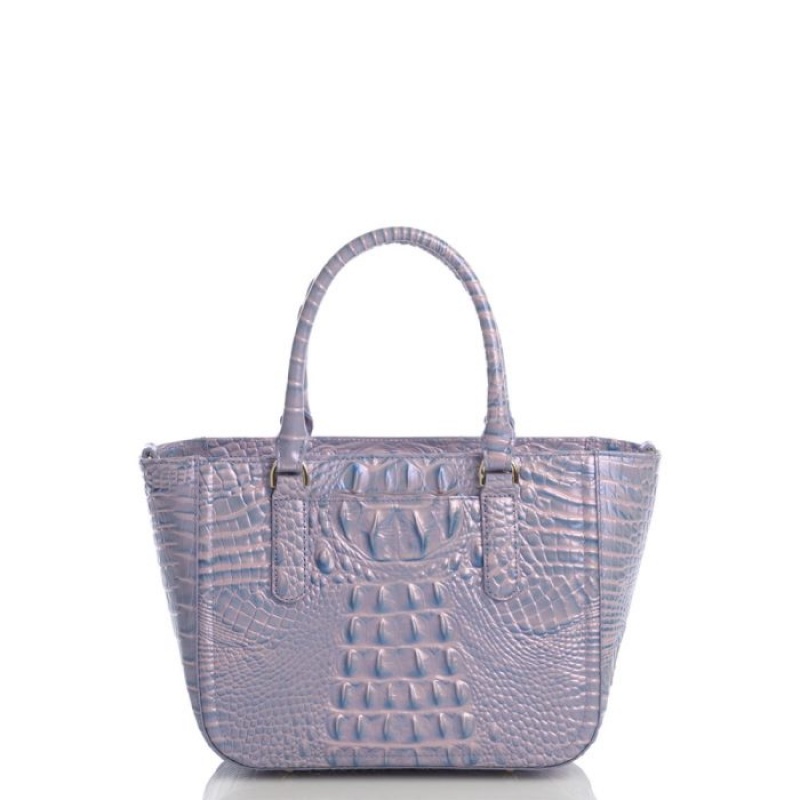 Women's Brahmin Small Ashlee Satchel Bags Purple | NNIV8393