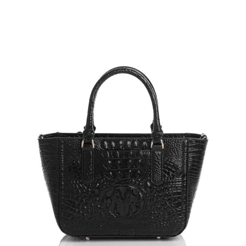 Women's Brahmin Small Ashlee Satchel Bags Black | VDEZ9204