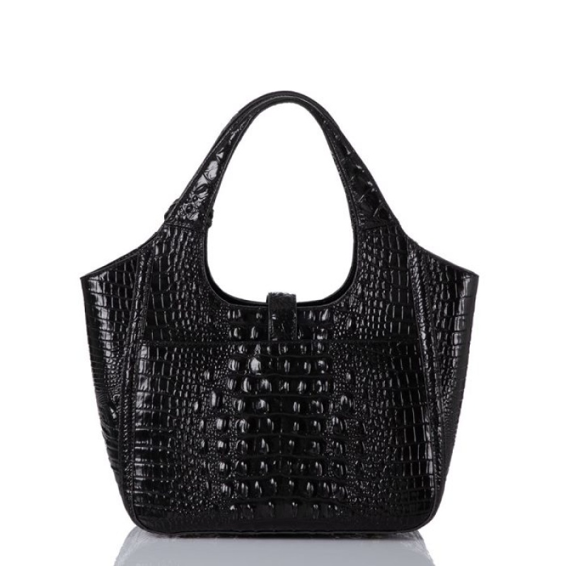 Women's Brahmin Small Carla Satchel Bags Black | LVME9701