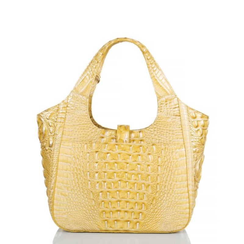 Women's Brahmin Small Carla Satchel Bags Butter Melbourne | UDPY9502