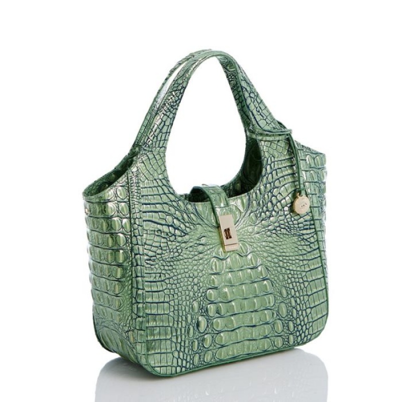 Women's Brahmin Small Carla Satchel Bags Agave Melbourne | CDEB8579