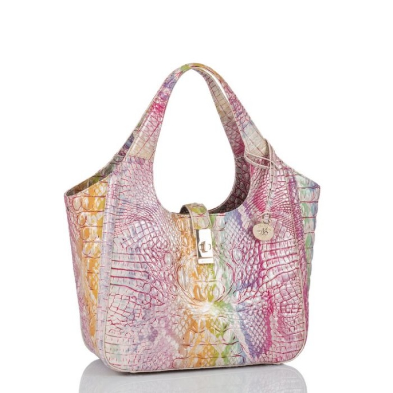 Women's Brahmin Small Carla Satchel Bags Optimism Melbourne | BWHF0123