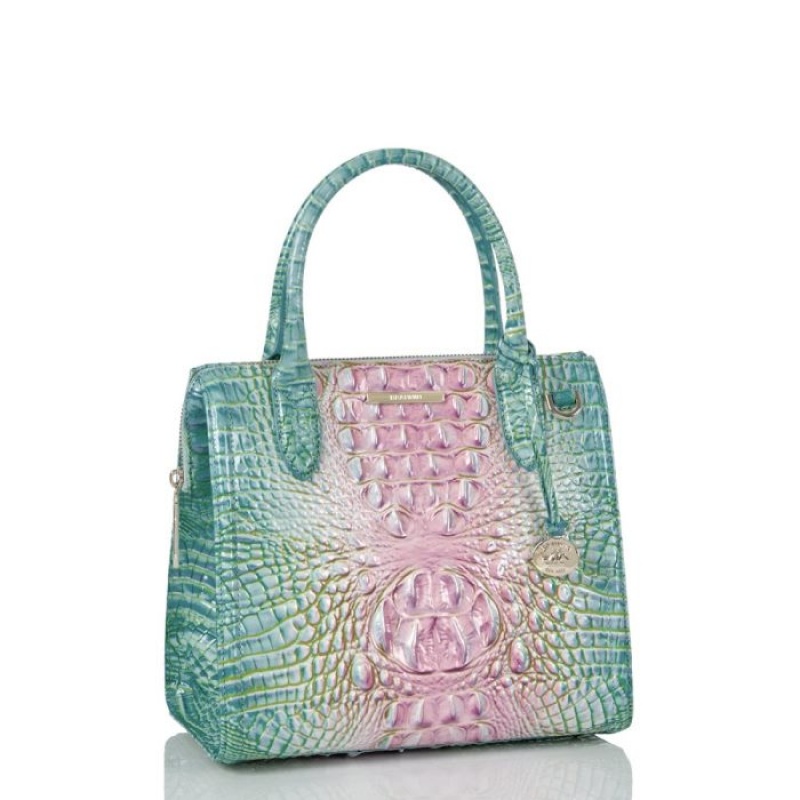 Women's Brahmin Small Caroline Satchel Bags Cotton Candy Ombre Melbourne | ZYWD0952