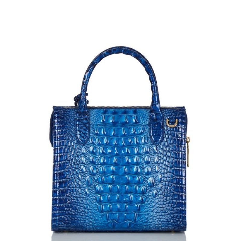 Women's Brahmin Small Caroline Satchel Bags Blue | PDXM1242