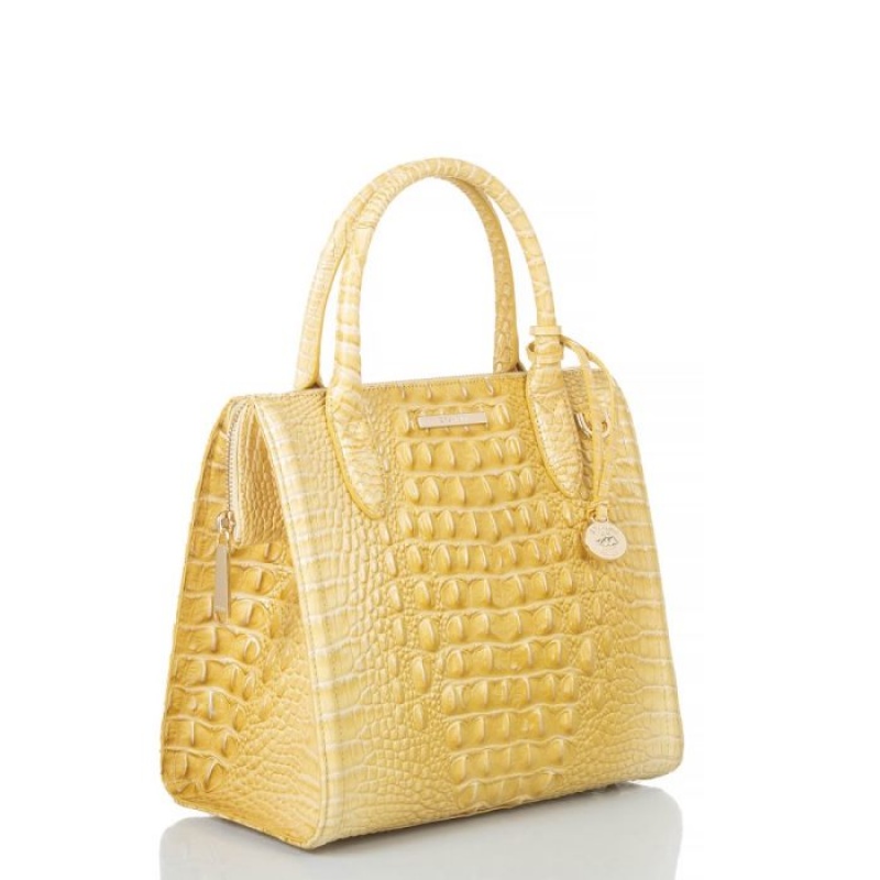 Women's Brahmin Small Caroline Satchel Bags Butter Melbourne | CPKA9184