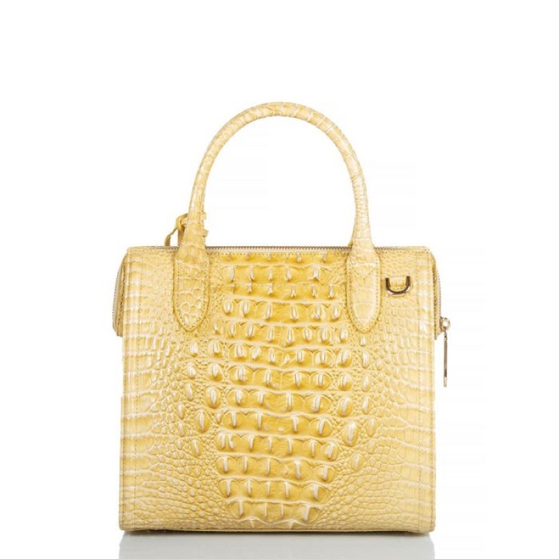 Women's Brahmin Small Caroline Satchel Bags Butter Melbourne | CPKA9184