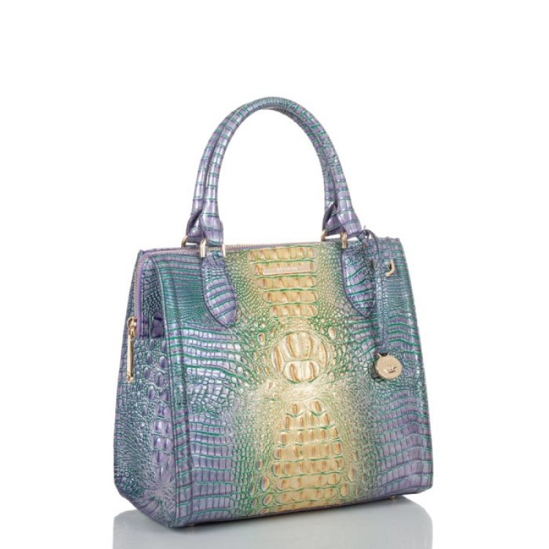 Women's Brahmin Small Caroline Satchel Bags Viola Ombre Mini Melbourne | CXAQ9212