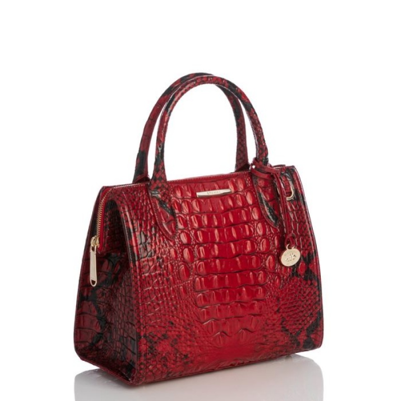 Women's Brahmin Small Caroline Satchel Bags Lipstick Ombre Melbourne | WNIQ6533