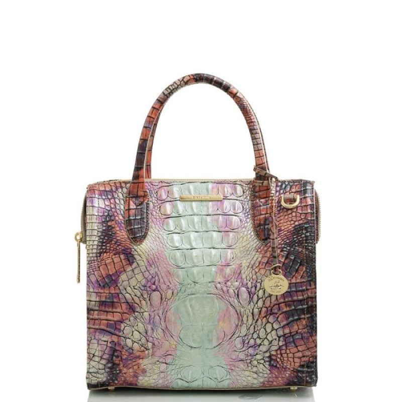 Women\'s Brahmin Small Caroline Satchel Bags Supernova Ombre Melbourne | MQYM9859