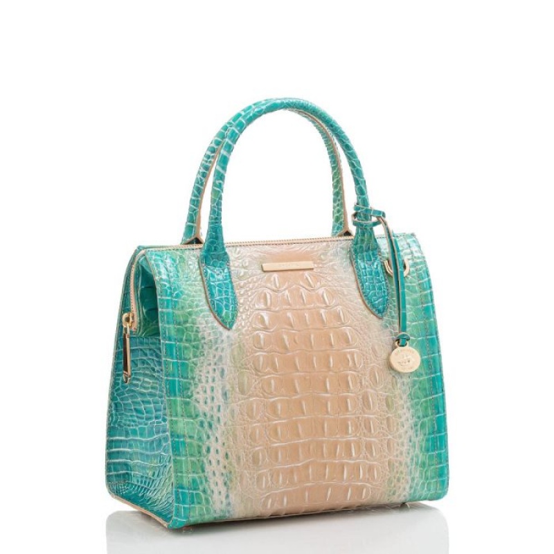 Women's Brahmin Small Caroline Satchel Bags Ocean Ombre Melbourne | LRHU4174