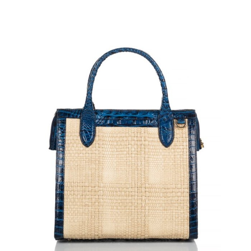 Women's Brahmin Small Caroline Satchel Bags Blue | WMXX8027