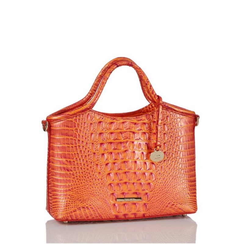 Women's Brahmin Small Elaine Crossbody Bags Orange | PYAL1640