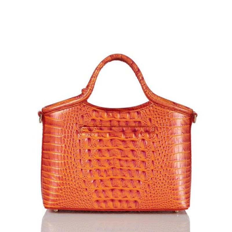 Women's Brahmin Small Elaine Crossbody Bags Orange | PYAL1640