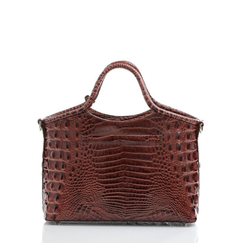 Women's Brahmin Small Elaine Crossbody Bags Pecan Melbourne | HJTW9672