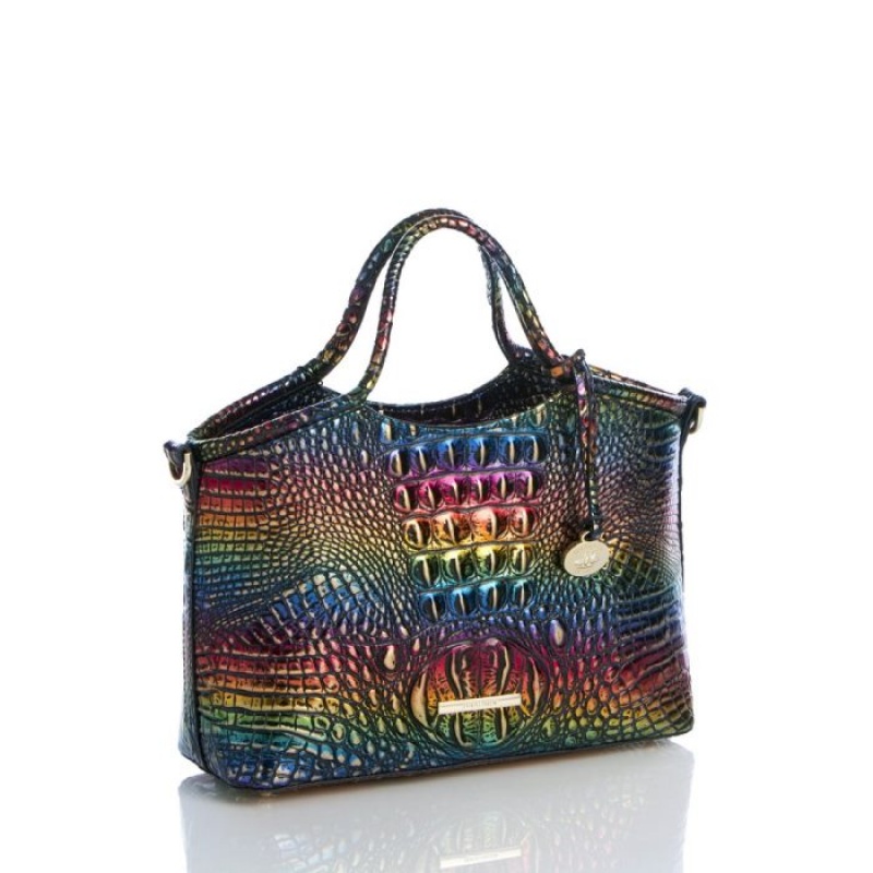 Women's Brahmin Small Elaine Satchel Bags Technicolor Melbourne | LQIE9855