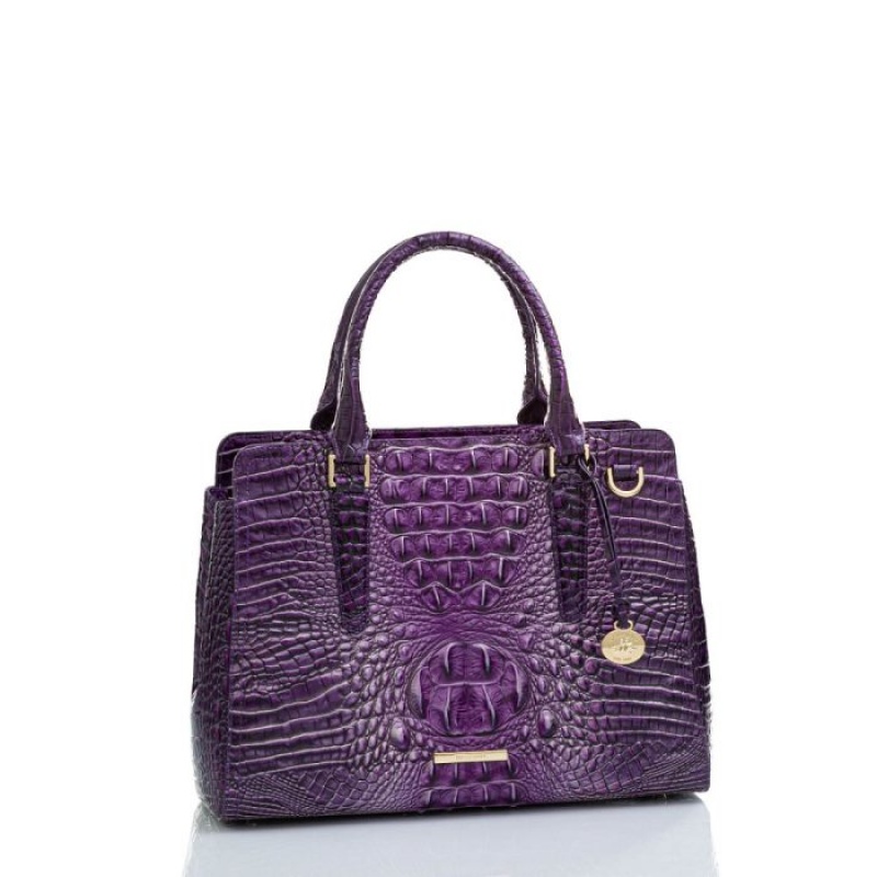 Women's Brahmin Small Finley Satchel Bags Ultraviolet Ombre Melbourne | JCOR4645