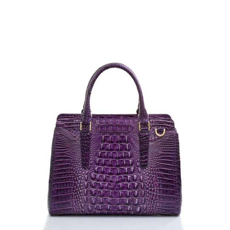 Women's Brahmin Small Finley Satchel Bags Ultraviolet Ombre Melbourne | JCOR4645