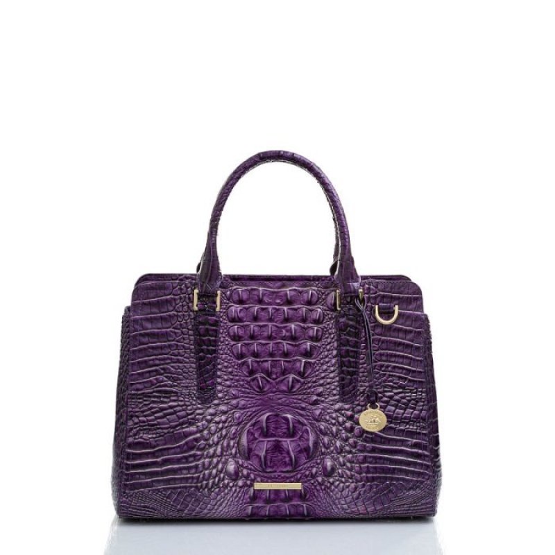 Women\'s Brahmin Small Finley Satchel Bags Ultraviolet Ombre Melbourne | JCOR4645