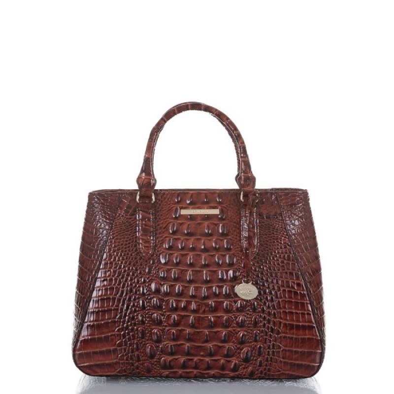 Women\'s Brahmin Small Irene Satchel Bags Pecan Melbourne | OUBR5416