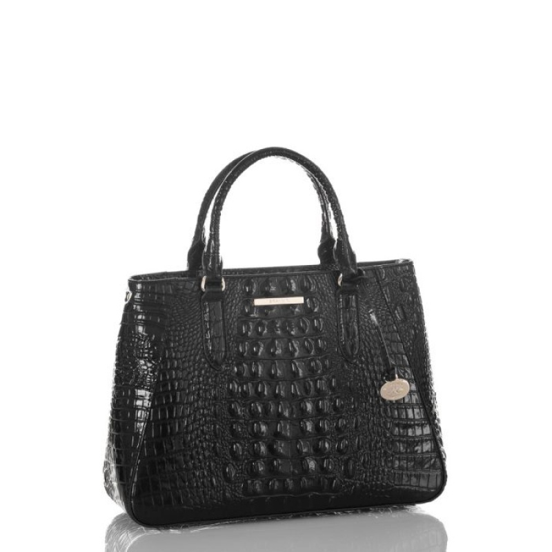 Women's Brahmin Small Irene Satchel Bags Black | DQAM6919