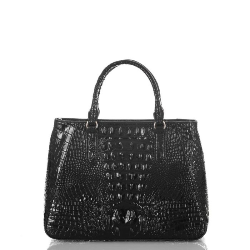 Women's Brahmin Small Irene Satchel Bags Black | DQAM6919