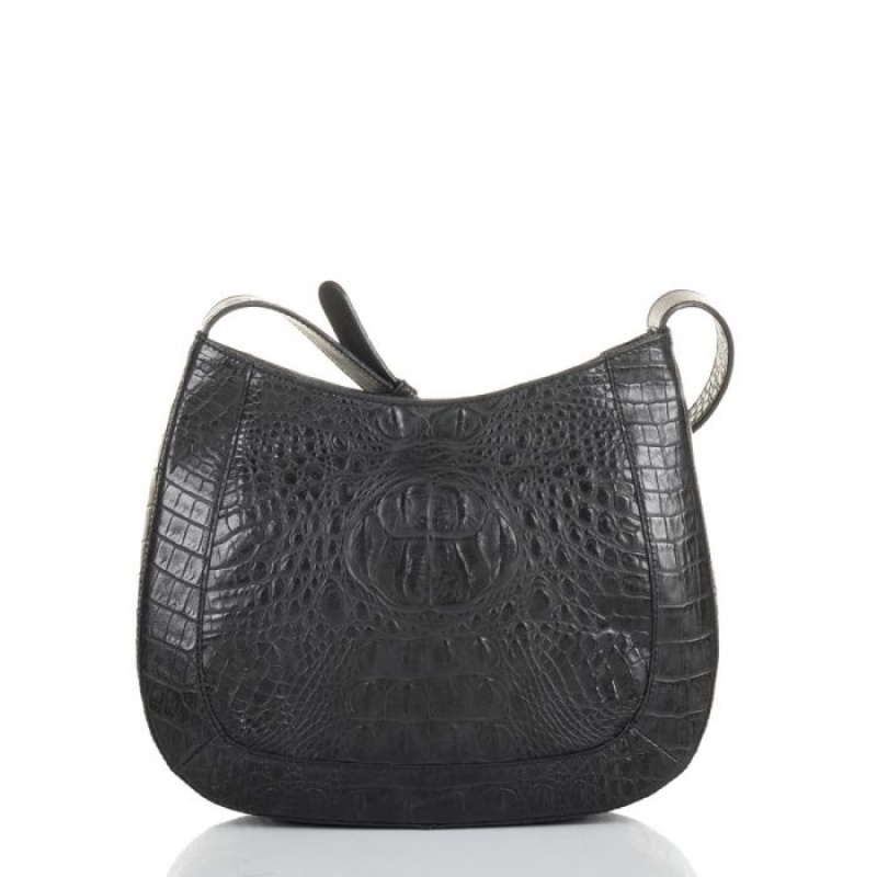 Women's Brahmin Small Johanna Crossbody Bags Black | AYRW7066