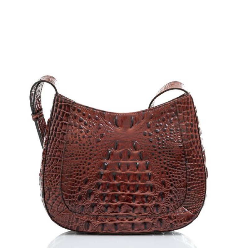 Women's Brahmin Small Johanna Crossbody Bags Pecan Melbourne | WPOT9993