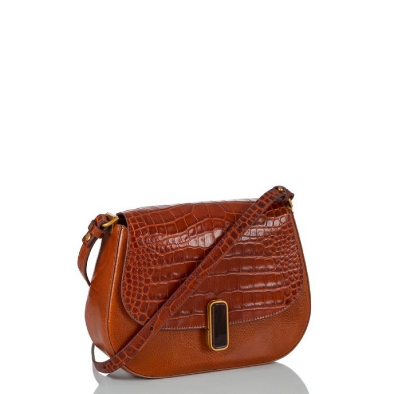 Women's Brahmin Small Nadine Crossbody Bags Butterscotch Laurence | GWUY6882