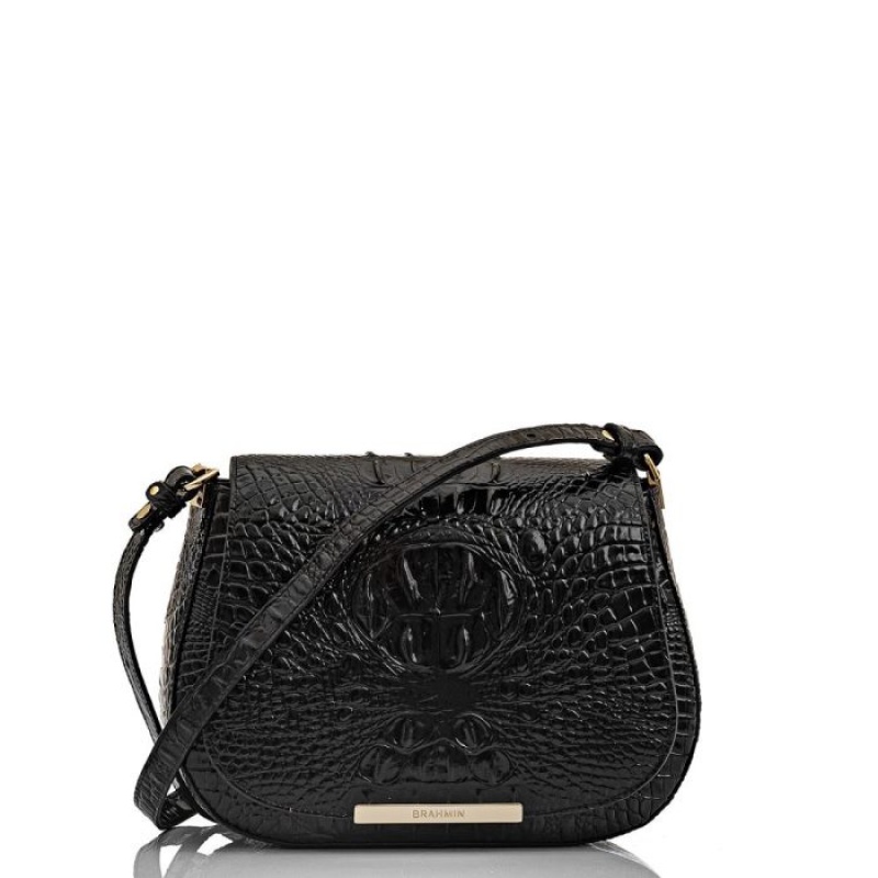 Women\'s Brahmin Small Nadine Crossbody Bags Black | ACRT0843