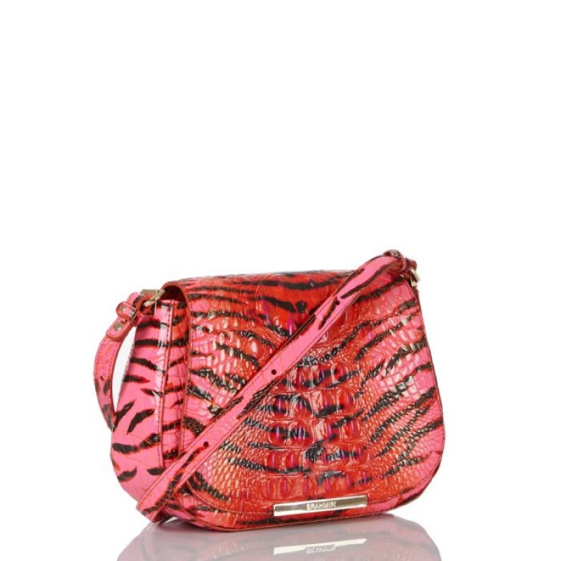 Women's Brahmin Small Nadine Crossbody Bags Pink | WVGC8326