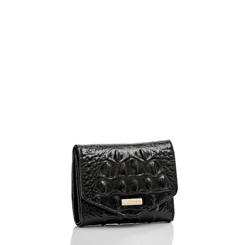 Women's Brahmin Small Veronica Wallets Black | MJNP5948