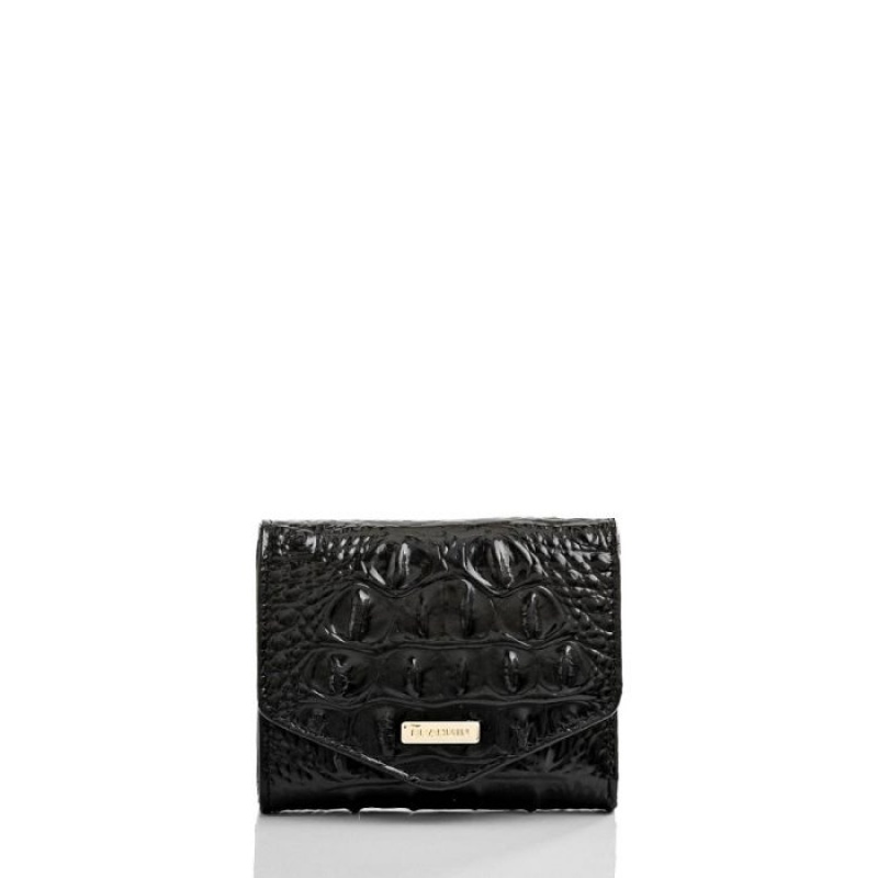 Women\'s Brahmin Small Veronica Wallets Black | MJNP5948