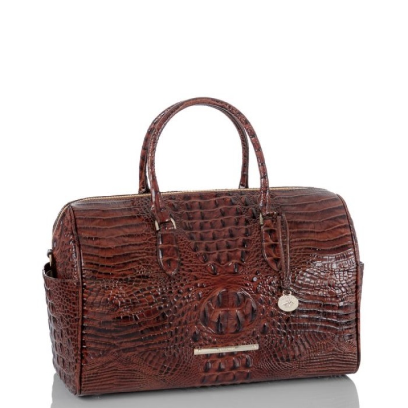 Women's Brahmin Spencer Travel Bags Pecan Melbourne | ERQB8150