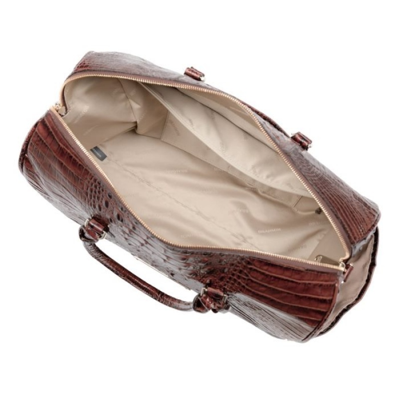 Women's Brahmin Spencer Travel Bags Pecan Melbourne | ERQB8150