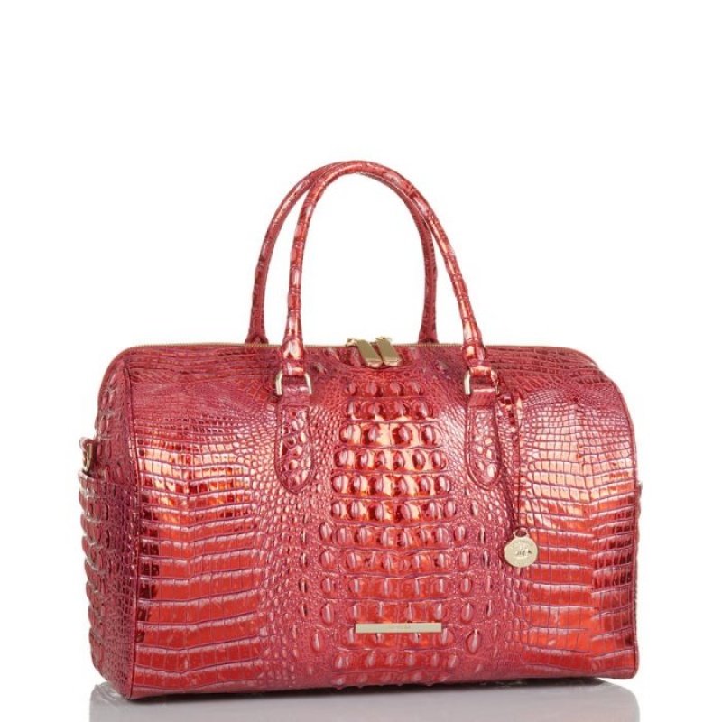 Women's Brahmin Spencer Travel Bags Red | UPUA3324