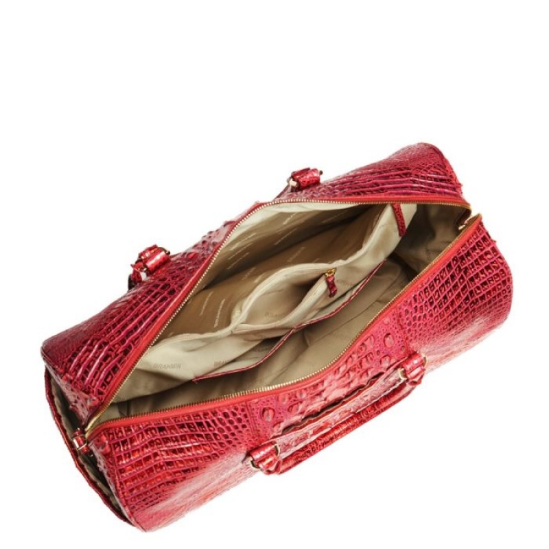 Women's Brahmin Spencer Travel Bags Red | UPUA3324